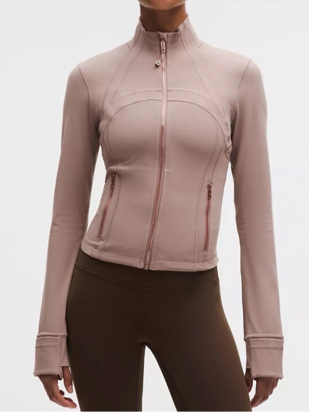 NWT Lululemon Define Cropped Jacket Nulu  Ashen Rose/Rose Gold size 8